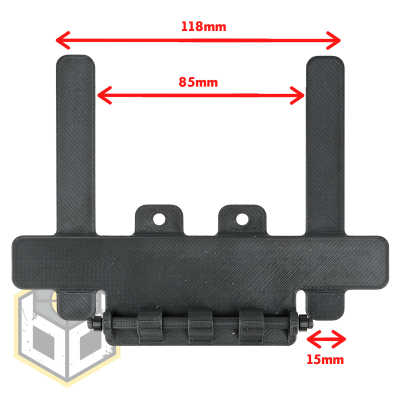 Laser Molle 4x5 Black 3mm