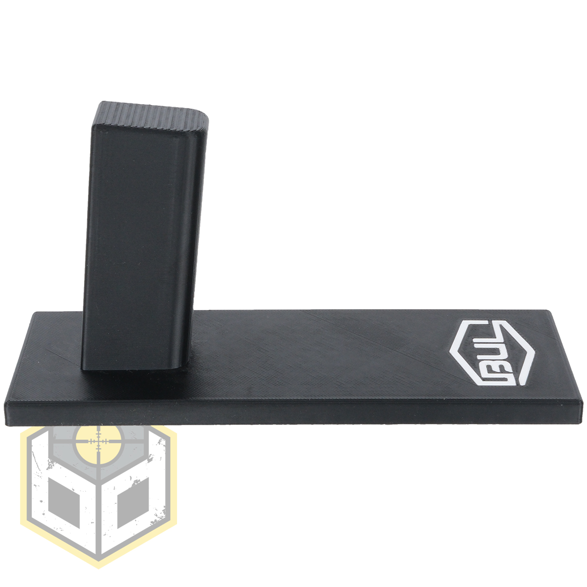 Bull pistol stand with logo 2