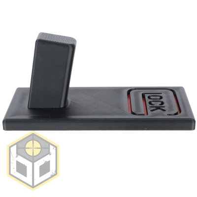 Glock Pistol Stand with Red Logo 2