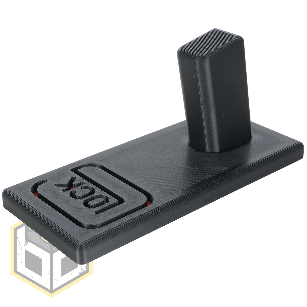 Glock Pistol Stand with Red Logo 3