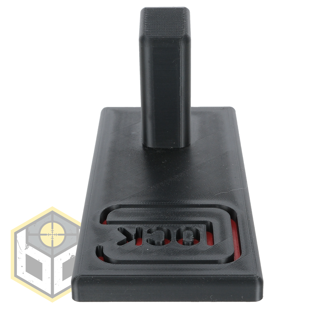 Glock Pistol Stand with Red Logo 4