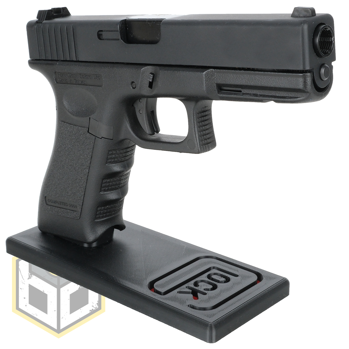 Glock Pistol Stand with Red Logo 6