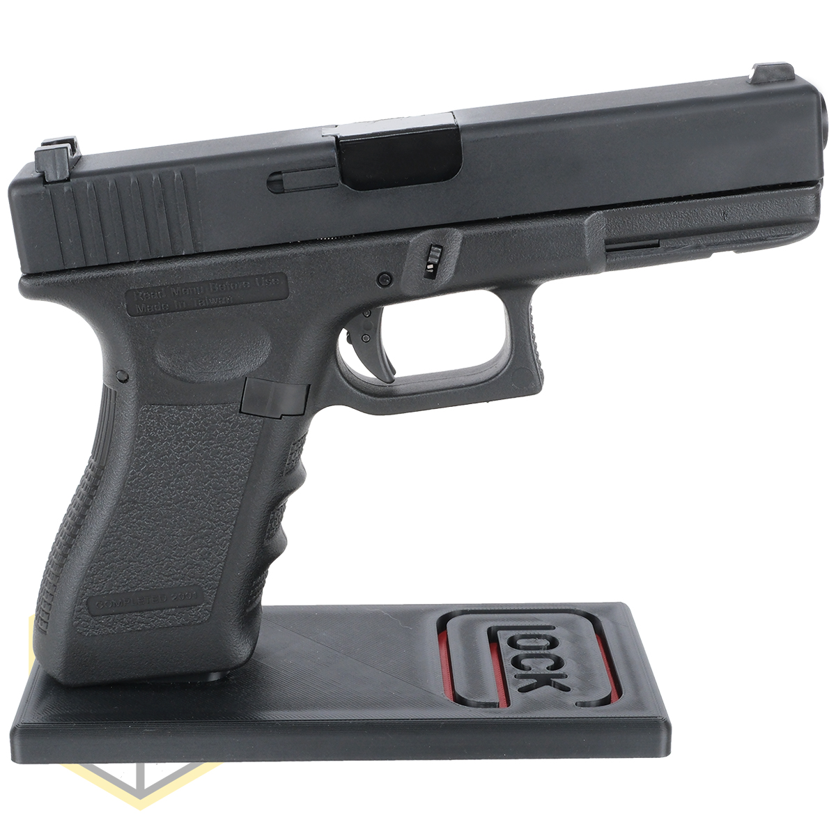 Glock Pistol Stand with Red Logo 7