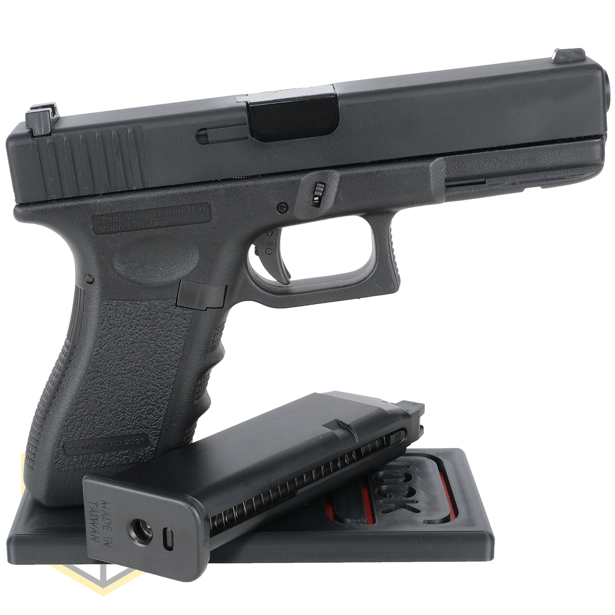 Glock Pistol Stand with Red Logo 9