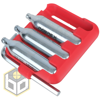 12g Co2 Cartridge and Hex Key Holder Red 4