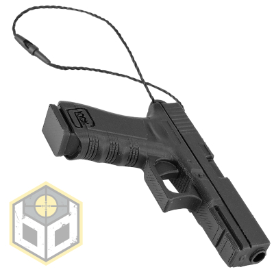 Glock 19 Gen5 Pistol Christmas Tree Decoration Gold Black