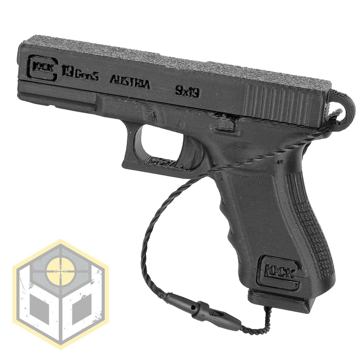 Christmas Tree Glock Pistol Decoration Black 02