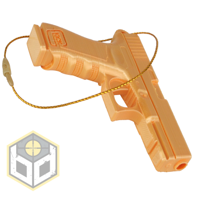 Glock 19 Gen5 Pistol Christmas Tree Decoration Gold
