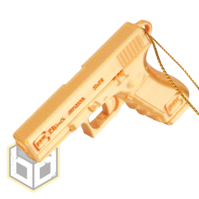 Christmas Tree Glock Pistol Decoration Gold 4