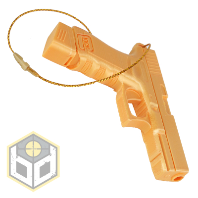 Glock 19 Gen5 EX Mag Pistol Christmas Tree Decoration Gold