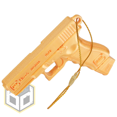 Christmas Tree Glock Pistol Decoration Gold EX 4