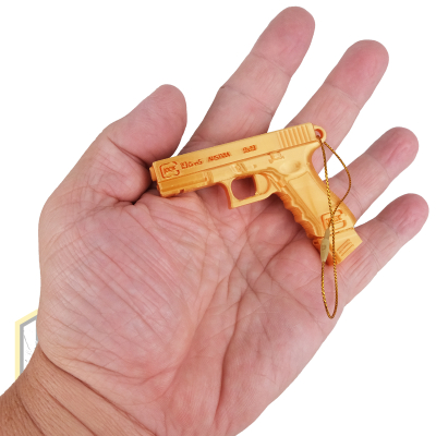 Christmas Tree Glock Pistol Decoration Gold EX H1