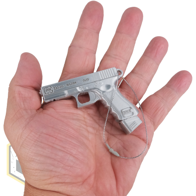 Christmas Tree Glock Pistol Decoration Silver EX H1