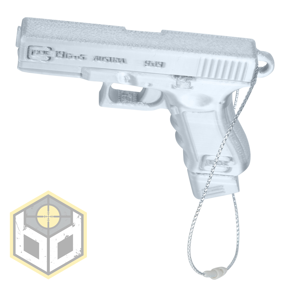 Christmas Tree Glock Pistol Decoration Silver EX dH3