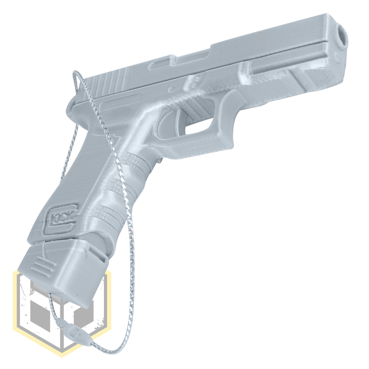 Christmas Tree Glock Pistol Decoration Silver EX dH4