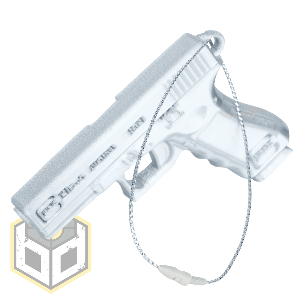 Christmas Tree Glock Pistol Decoration Silver dH2