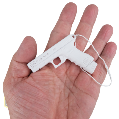 Christmas Tree Glock Pistol Decoration White EX H1