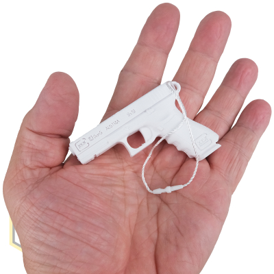 Christmas Tree Glock Pistol Decoration White H1