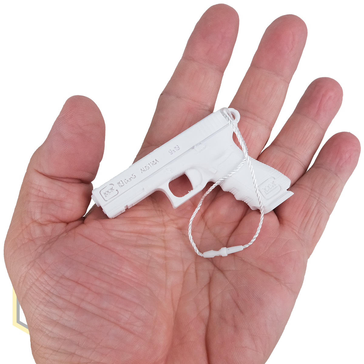 Christmas Tree Glock Pistol Decoration White H1