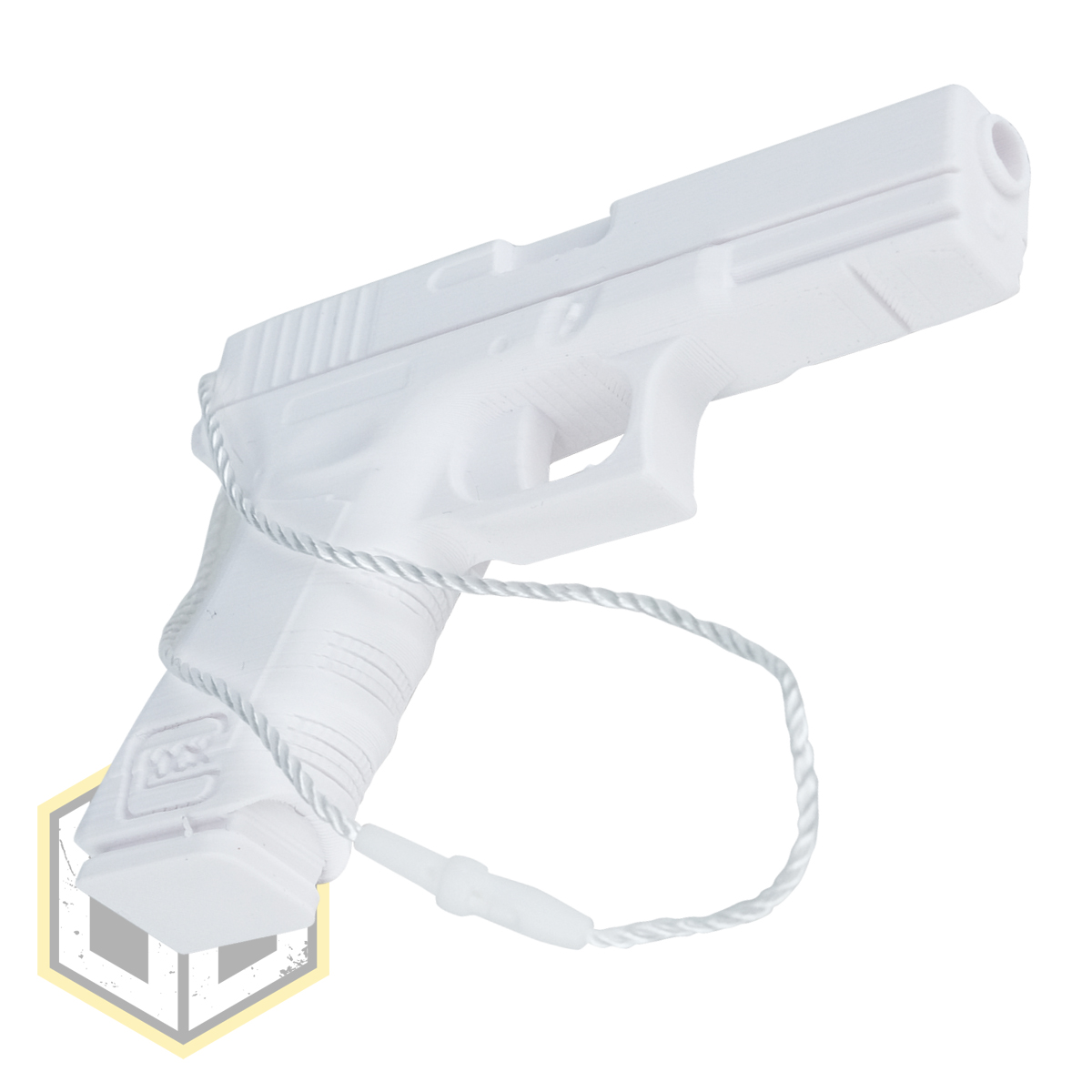 Christmas Tree Glock Pistol Decoration White pH2