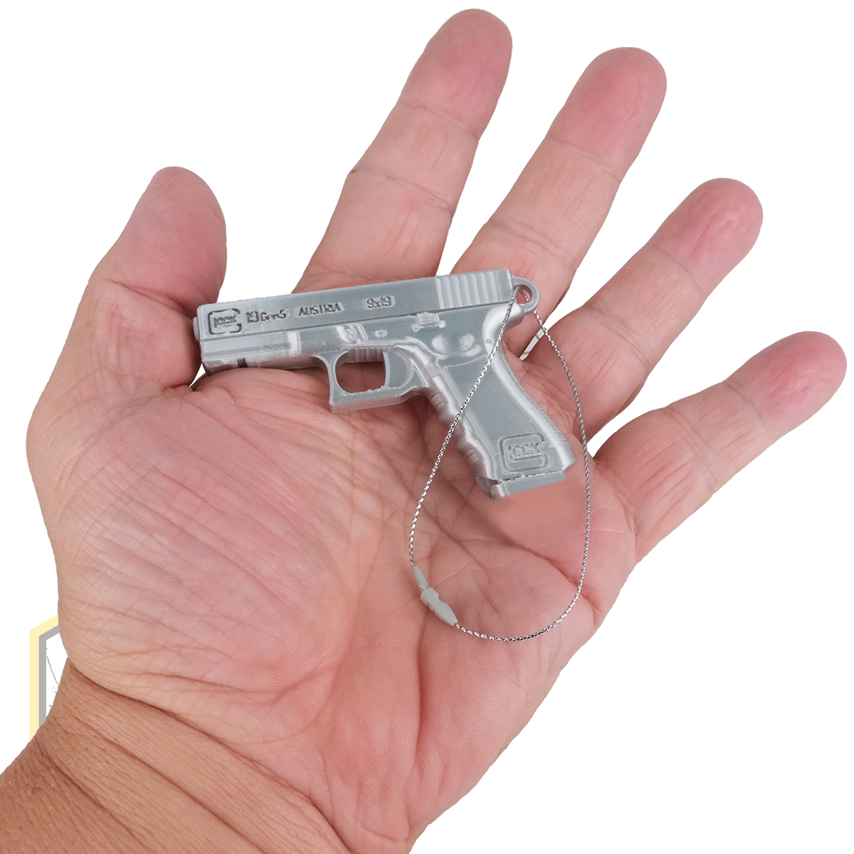 Glock 19 Gen5 Pistol Christmas Tree Decoration Gold Silver w4