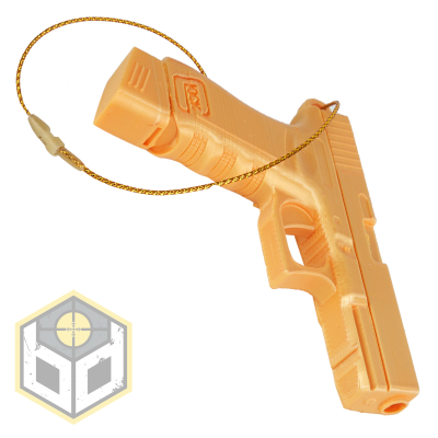 Glock 19 Gen5 EX Mag Pistol Christmas Tree Decoration Gold