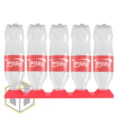 Shooting Target for Air Guns - 5 Pop/Cola Bottle Stand Red