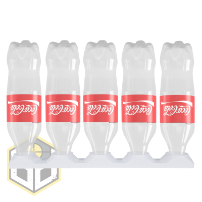 Shooting Target for Air Guns - 5 Pop/Cola Bottle Stand Black White