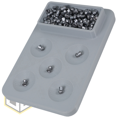 Airgun Pellet Dispenser Tray 5+1 Grey