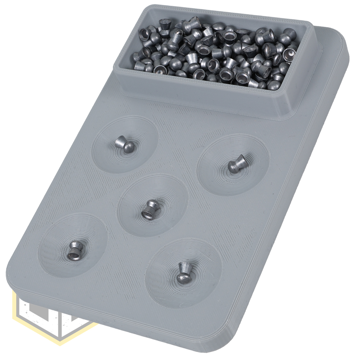 Airgun Pellet Dispenser Tray 5+1 Grey