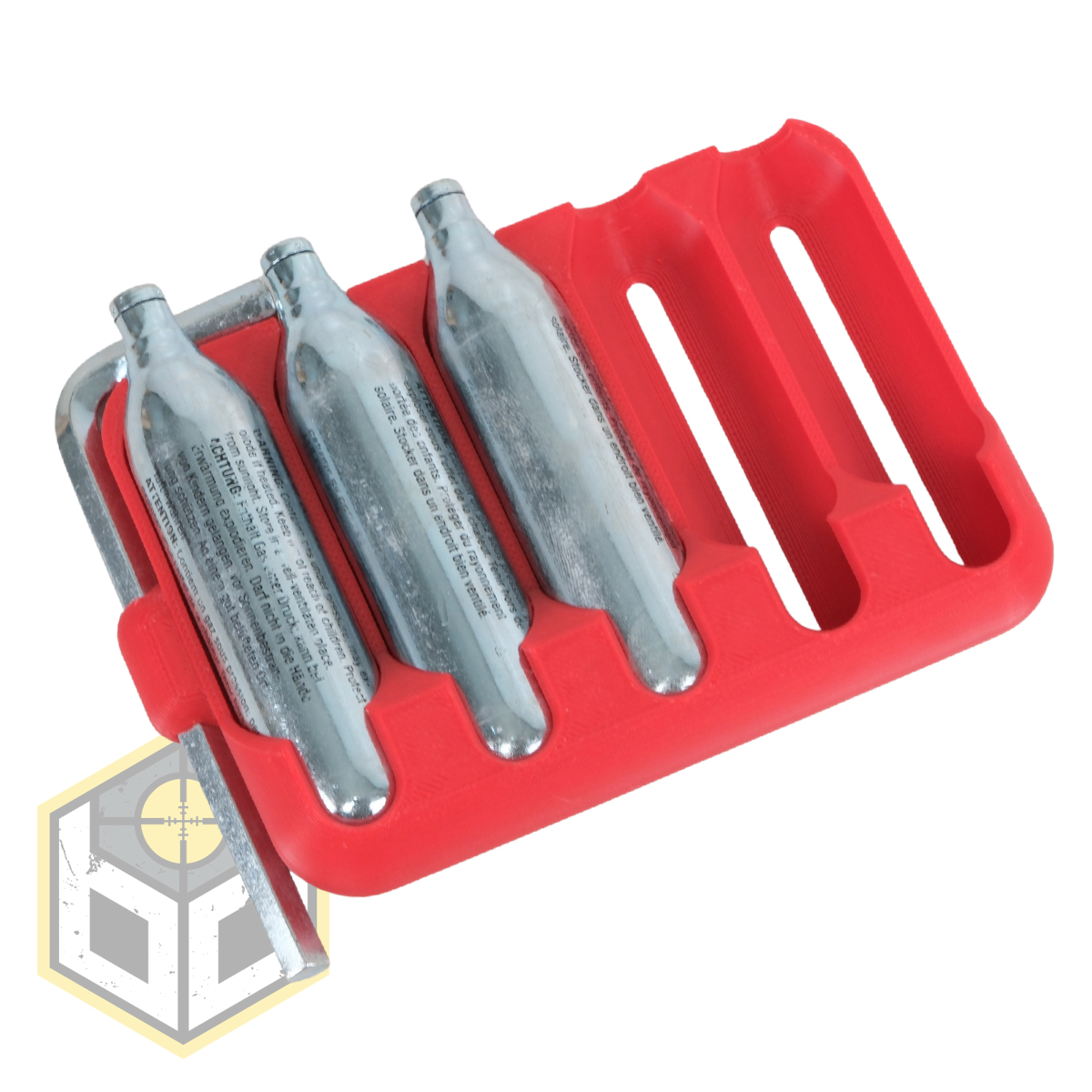 12g Co2 Cartridge and Hex Key Holder Red 5