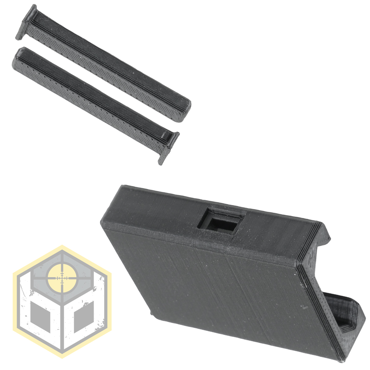 BD Handstop Picatinny Rail Flat Black with Pins