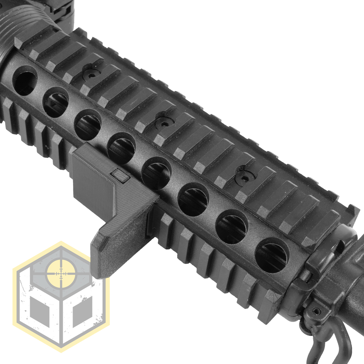 BD Handstop Picatinny Rail Short Black with Pins