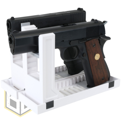 UM Pistol Stand Set White 7