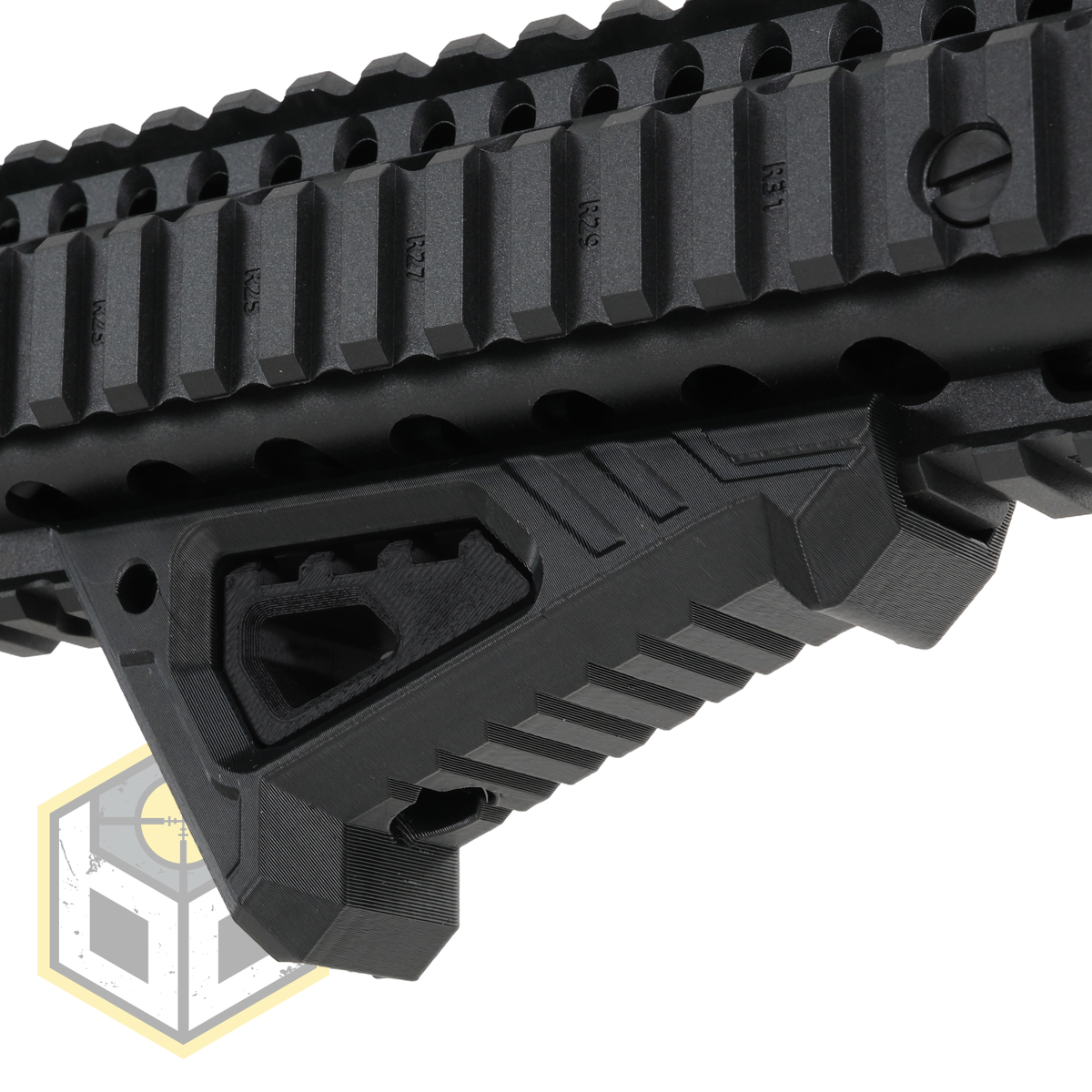 AFG Stubby Picatinny Rail Angled Foregrip Easy Fit Black with Black Insert