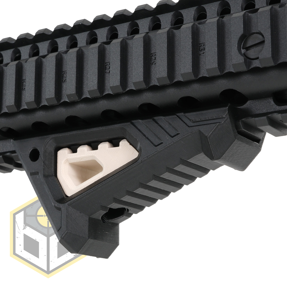 AFG Stubby Picatinny Rail Angled Foregrip Easy Fit Black with Tab Insert
