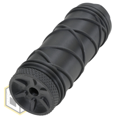 Airsoft Suppressor M4/AR-15 120 14mm CCW with Dummy Rap and Cord Black