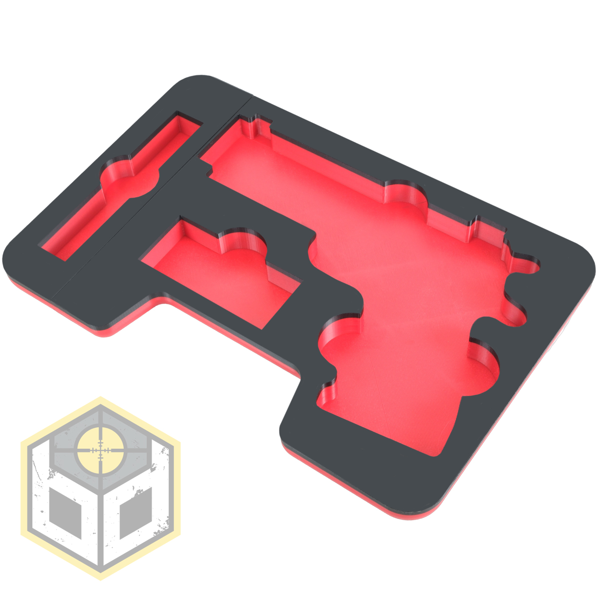 1911 Tactical Pistol Case Insert for SRC and Trimex Arms Hard Case Red