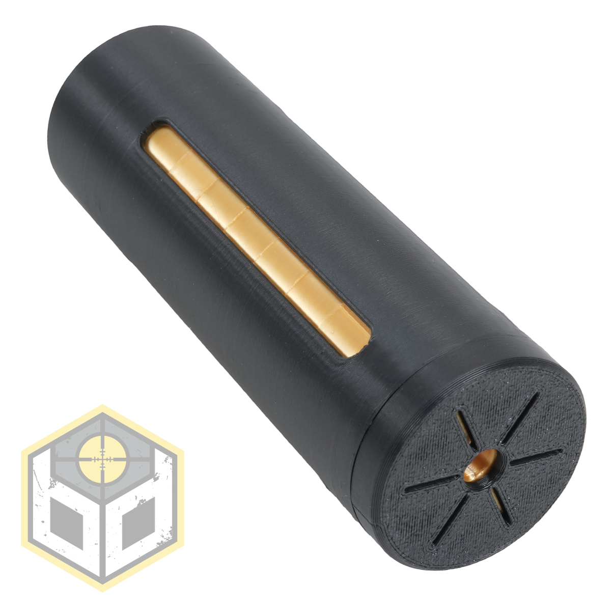 VIZ Modular Air Gun Moderator with Removable Gold Bafflers 1/2 UNF