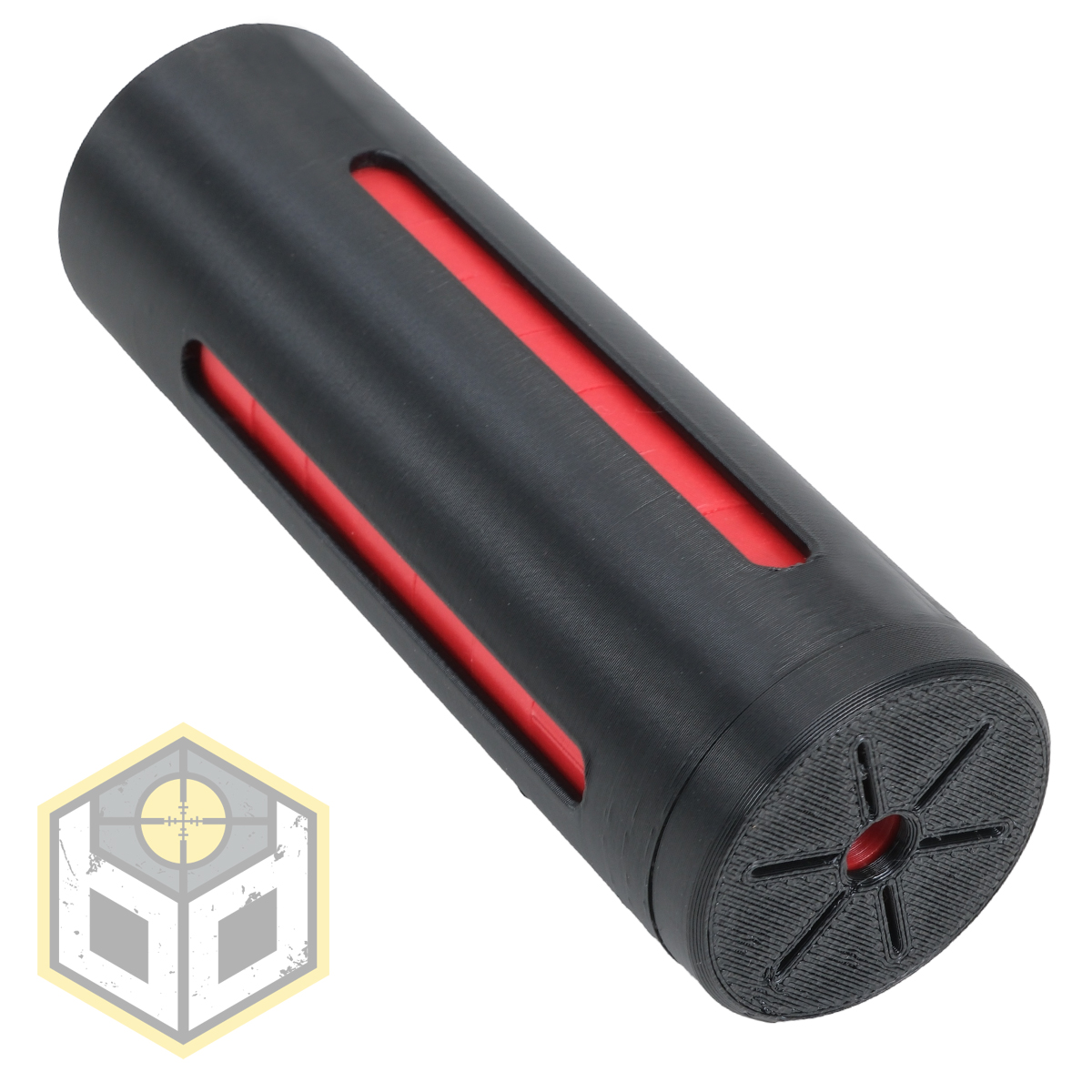 VIZ Modular Air Gun Moderator with Removable Red Bafflers 1/2 UNF