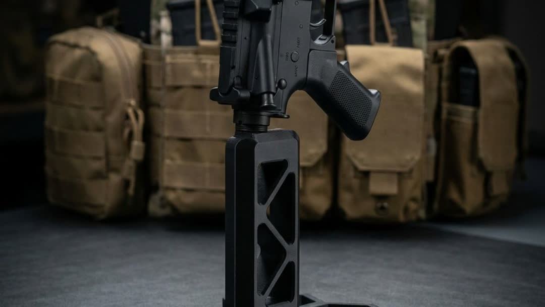 M4 Rifle Stand Black no Logo V3 side profile