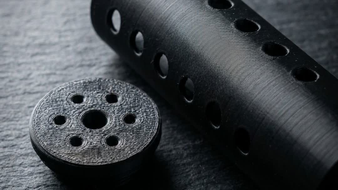 VIO modular airgun moderator shown stripped down into its outer tube and removable baffle